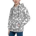 thumbnail image 2 of Xecao Snake Print Youth Hoodie Sweatshirt,Boys Hoodies,Essentials Hoodie-Small, 2 of 6