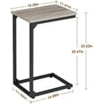 thumbnail image 3 of Hanyu C Shaped End Table Set of 2, Couch Side Table that Slide Under Sofa, Narrow Small Space TV Trays for Living Room, Bedroom, Greige HET02CGY, 3 of 17