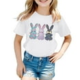 thumbnail image 3 of Boys T Shirts Toddler Girls Boys Easter Summer Short Sleeve Letter Carton Prints T Shirt Tops Graphic Tees Purple 7 Years-8 Years, 3 of 3