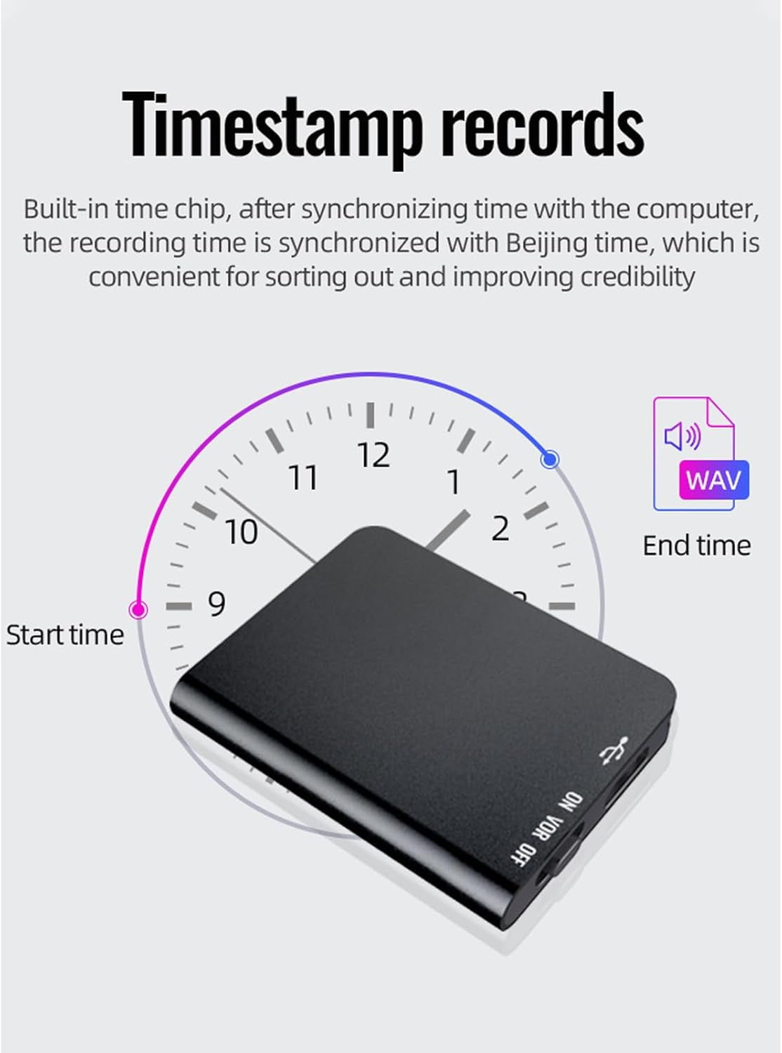 Mini Voice Recorder: Capture Every Sound with Smart, Compact Precision, Digital Intelligent Voice Activated Recorder with Playback, Rechargeable HD Noise Reduction One-Button Operation (8GB)