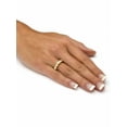 thumbnail image 3 of PalmBeach Jewelry 1 TCW Round White Cubic Zirconia Yellow 18k Gold-Plated S-Link Ring, 3 of 5