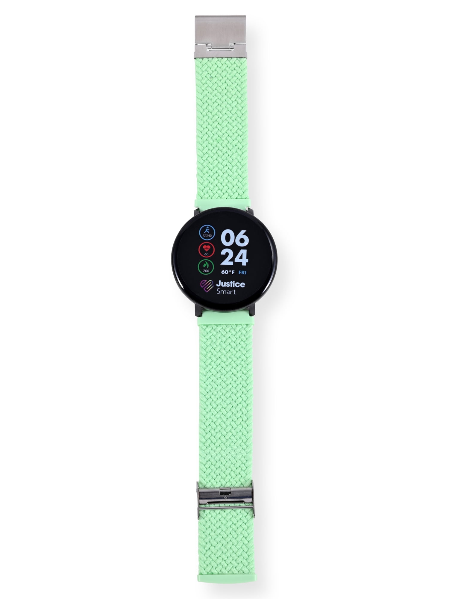 Reloj inteligente para nina Justice con correa tejida de menta JSE4330WM in Argentina at ARS 86408 Rating 5