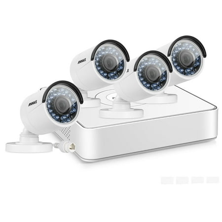 ANNKE 4CH 960P PoE NVR HD Suveillance Kit 4Pcs 960p 1.3MP Home Security Indoor/Outdoor Night Vision Camera With NO Hard Drive