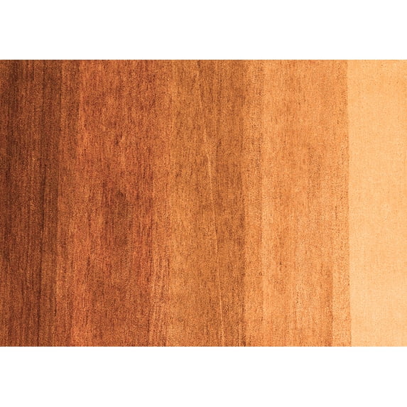 Ahgly Company Indoor Rectangle Abstract Orange Modern Area Rugs, 7' x 9'