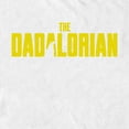 thumbnail image 2 of Men's Star Wars: The Mandalorian Father's Day The Dadalorian Logo Graphic Tee White Medium, 2 of 5