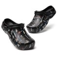 thumbnail image 5 of Men’s Chef Clogs with Kitchen Print, Non Slip Waterproof Work Shoes, Lightweight EVA Restaurant Kitchen Nursing Garden Clogs with Adjustable Strap, 5 of 6