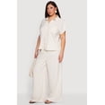 thumbnail image 2 of Women's Plus Size High Waisted Wide Leg Pinstripe Pants, 2 of 4