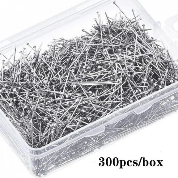 Stainless Steel Sewing Pins, Straight Quilting Pins, Fine Satin Head, DIY Making, Sewing Tools, 35mm, 300Pcs