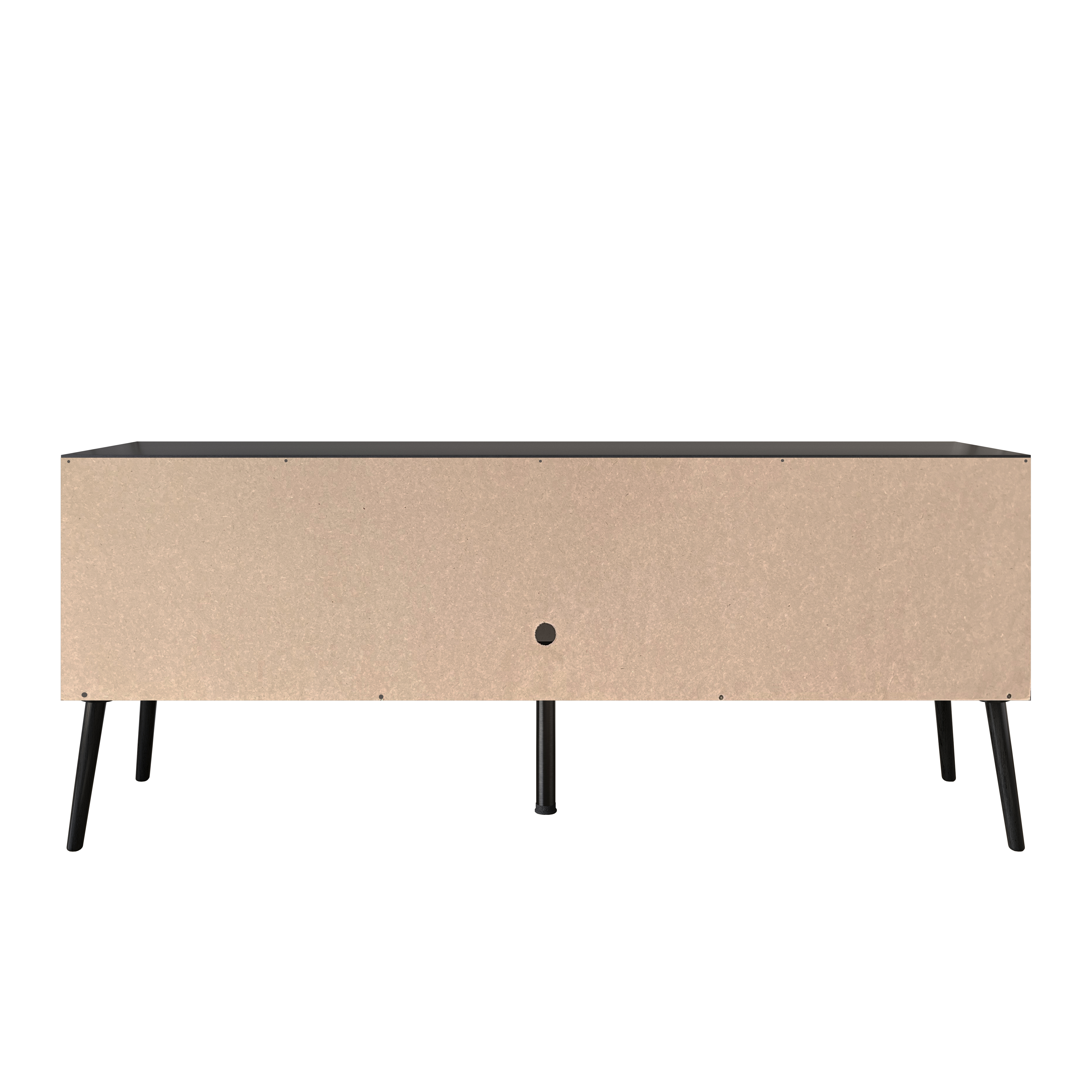 Home Design Dixon 63" TV Stand with Spacious Storage Compartments and Open Shelves, Modern Vintage Design for Living Room, Black