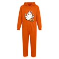 thumbnail image 4 of LILIYA Pumpkin Print Onesie, Warm Adult Jumpsuit, Soft Hooded Sleepwear for Men and Women, Cozy Long Sleeve Bodysuit with Pockets, Comfy Holiday Loungewear Suit, 4 of 4