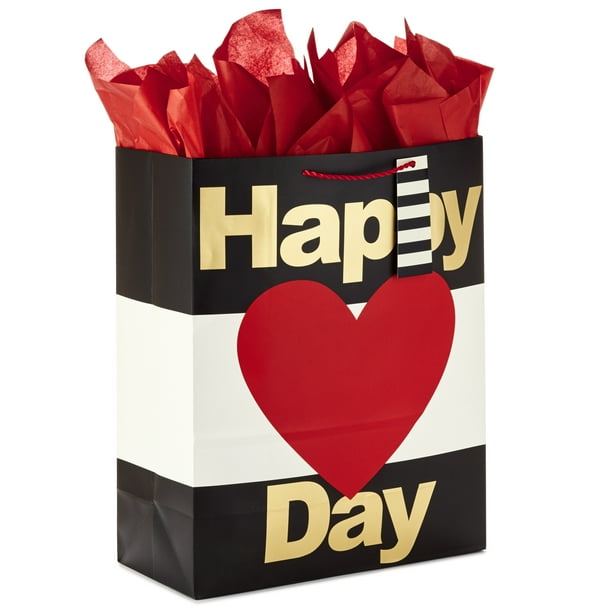 Hallmark 15" Extra Large Valentine's Day Gift Bag with Tissue Paper (Happy Heart Day) Walmart