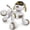 White & Gold, variant on Ruko 18011 Robot Dog Toy, Smart Interactive Puppy, Programmable, 30+ LED Faces, Remote & Gesture Control, Black & Gold, Ages 3-8
