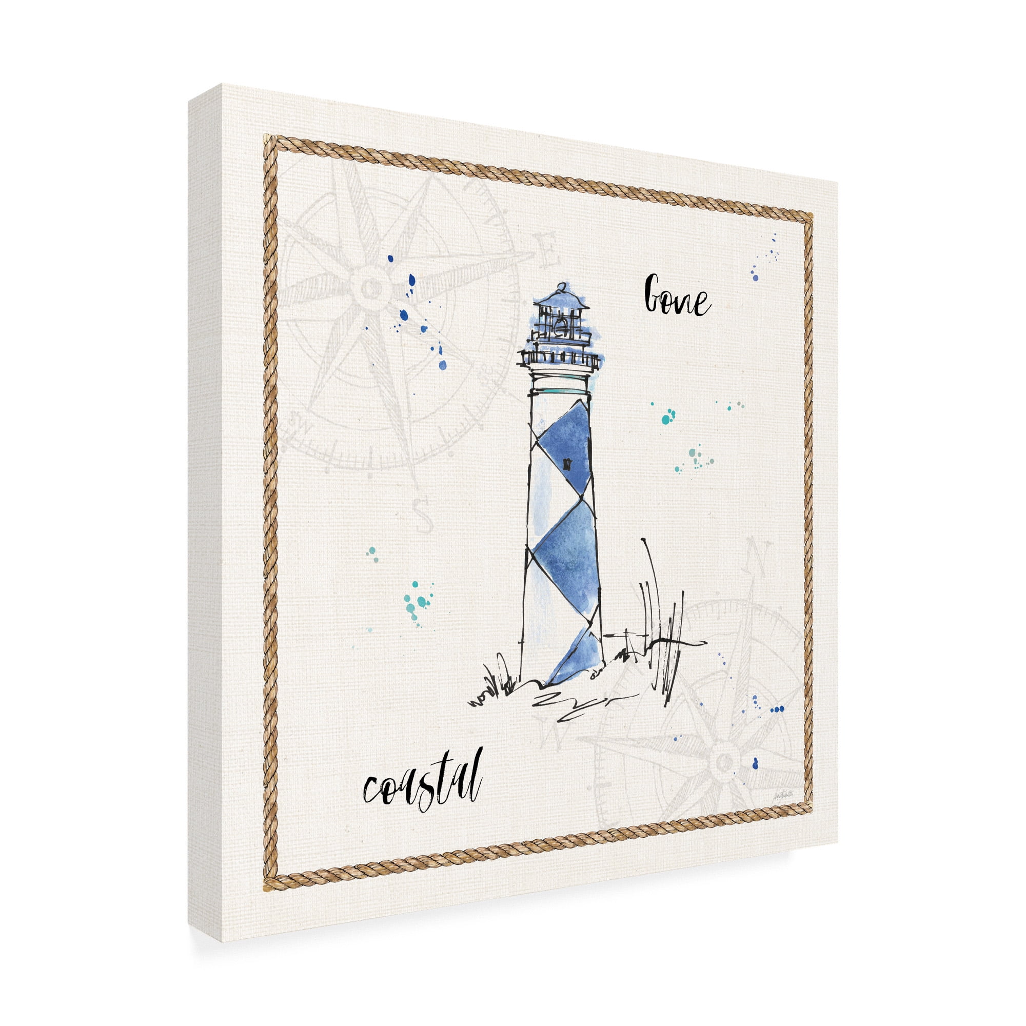 Trademark Fine Art 'Coastal Buoys IV Coastal' Canvas Art by Anne Tavoletti
