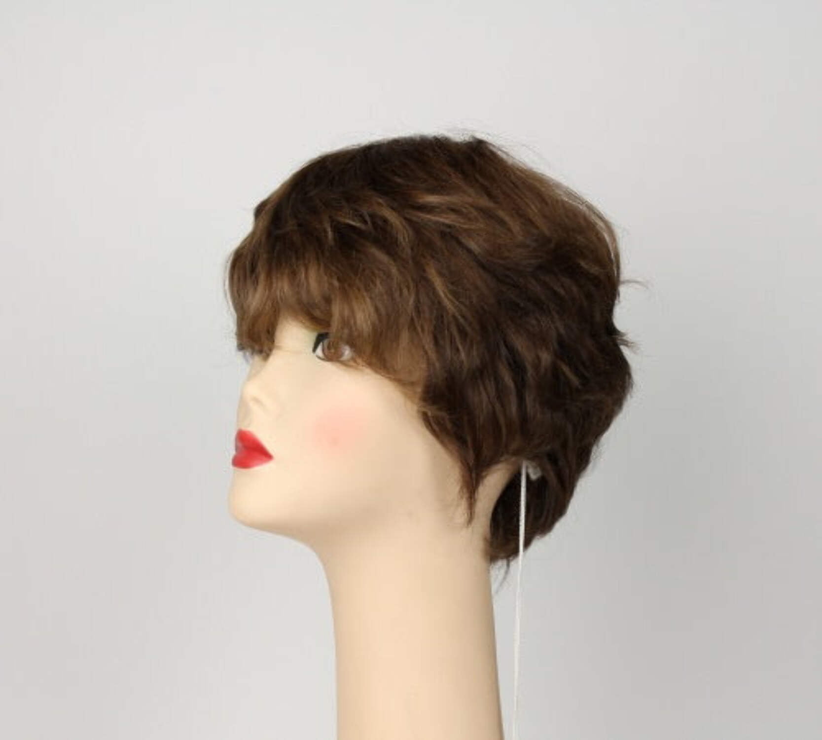 European Human Hair Freeda Wig Linda Light Brown With Blonde Highlights Size S