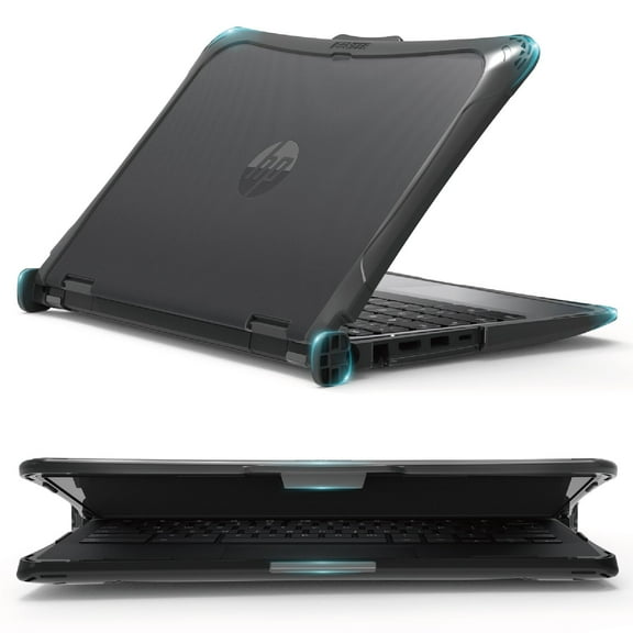 iBenzer Hexpact 360 Case for HP Pro x360 Fortis 11” G10, Heavy Duty Case for 11" HP x360 Fortis G10, Protective Cover with Screen Lock for K-12 Student, Education, Black, HP11PB-G10