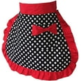 thumbnail image 4 of GHSDFBB Tablier de Cuisine Demi-Bistro avec Poche pour la Taille TP à Grand, Pois Rouges, Taille Unique, 4 of 6