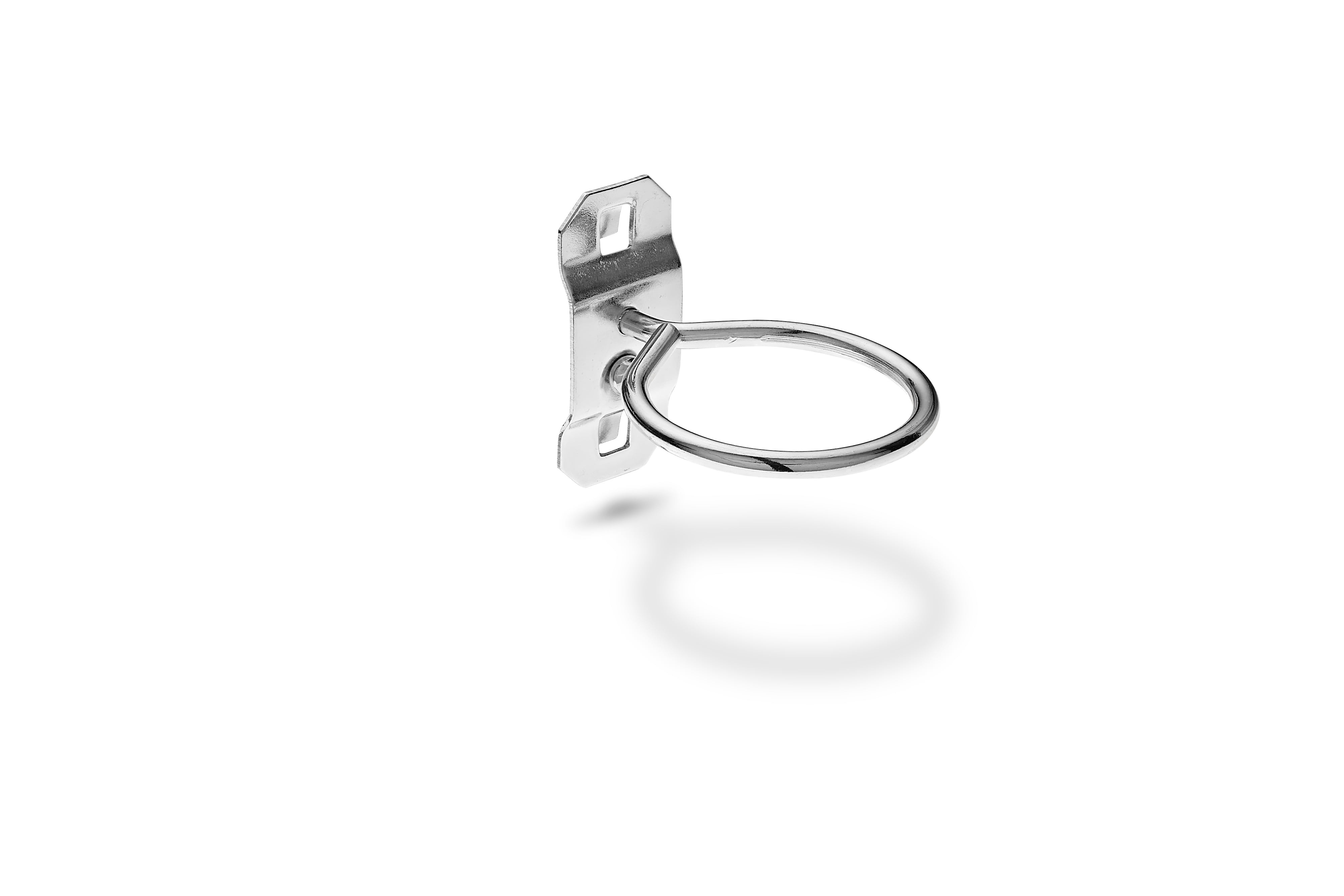 Triton Products® LocHook 2-1/2' Single Ring 1-3/4'ID Zinc Plated Steel Tool Holder for LocBoard, 5pk