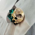 thumbnail image 6 of Big CZ Crystal Statement Wedding Ring for Women Birthstone Cubic Zirconia Balls Fashion Spring Gemstone Open Band Wrap Birthday Valentine's Day Cocktail Party Rings Dainty Jewelry Gifts, 6 of 12