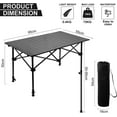 thumbnail image 6 of Haoying Outdoor Folding Portable Picnic Camping Table, Aluminum Roll-up Table with Easy Carrying Bag for Indoor,Outdoor,Camping, Beach,Backyard, BBQ, Party, Patio, Picnic, 6 of 8