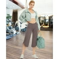 thumbnail image 4 of G4Free Capri Pants for Women Wide Leg Yoga Pants for Summer Flowy Capris Loose Casual Cropped Pants with Pockets, 4 of 7