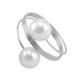 thumbnail image 3 of VONKY Imitation Pearls Napkin Rings Wedding Party Holiday Dinner Decoration Table Napkin Holders, 3 of 8