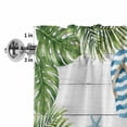 thumbnail image 4 of Window Valance for Kitchen,Summer Beach Tropical Leaves Rod Pocket Curtain Valances Short Curtains Drapes Panel,Slippers on White Plank Window Treatment Topper for Living Room Bathroom Bedroom Home, 4 of 9