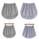 thumbnail image 2 of Adjustable Layering Striped Fake Top Lower Sweep Skirt A-Line Half Length Mini Skirt Hemline Shirt Extender for Women blue stripes 5XL, 2 of 4