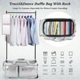 thumbnail image 6 of Dance Bag with Garment Rack, Glitter Silver 28" Dance Competition Must Haves Garment Bags for Travel, Costumes Rolling Garment Bag For Travel Collapsible Suitcase for Dancers Performers Recital, 6 of 9