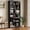 Black, variant on Virans  72.8" Tall Bookcases,6-Tier Open Bookshelf with Folding Table,Freestanding Display Storage Shelves for Home Office,Living Room,Bedroom,White