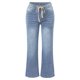 thumbnail image 4 of WILLBEST Pantalones Casuales para Mujer, de Pierna Ancha, Cintura Alta, Elásticos, Holgados, con Cordón, de Mezclilla para Uso Diario Cómodo. Grande, 4 of 4