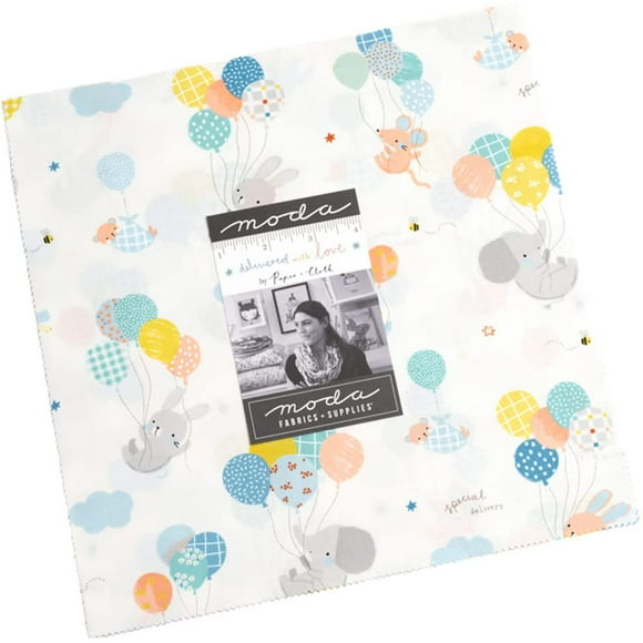 Deliverd With Love Layer Cake 42-10"" Precut Fabric Quilt Squares By Paper + Cloth