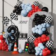 thumbnail image 3 of Set de globos de cumpleaños para decoración de fiesta, coche de carreras Eostankr, 3 of 7