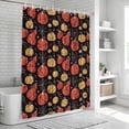 thumbnail image 6 of Fall Halloween Shower Curtain, Waterproof Shower Curtains for Bathroom, Pumpkin Spiderwebs Thanksgiving Farmhouse Washable Fabric Bathtub Curtain Set Bath Decor with 12 Hooks Long 72"x84", 6 of 8