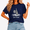 1-blue navy, variant on Cozymy Women’s Detailed Skeleton Hand Tee - Expressive "I'm Fine" Graphic Crew Neck Short Sleeve T-Shirt, Cool Comic Style Top