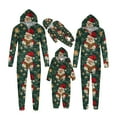 thumbnail image 5 of Odeerbi Christmas Onesie Pajamas for Family Holiday Sleep Jumpsuit Long Sleeve Family Christmas Pajamas Matching Sets Kids Fashion Printed Hooded Jumpsuit Sleepwear PJs Set Green, 5 of 5