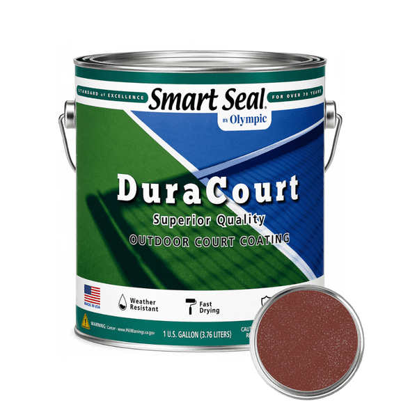 Kelley Technical Coatings Duracourt - Tile Red - 1 Gallon - Outdoor court coating for tennis, pickleball, basketball and volleyball courts.