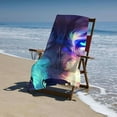 thumbnail image 4 of Blue Purple Beach Towel, Absorbent Quick Dry Swimming Yoga Beach Towels,Sand Free Microfiber Beach Towel, 4 of 8
