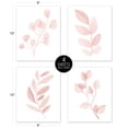 thumbnail image 6 of Sweet Jojo Designs Botanical Pink and White Unframed Wall Art Print 4 Piece Set, 6 of 6