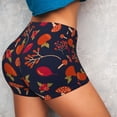 thumbnail image 4 of Haiem Autumnal Forest No Front Seam Biker Shorts for Women Yoga Workout Gym Bike Shorts with Tummy Control Moisture-Wicking-, 4 of 9