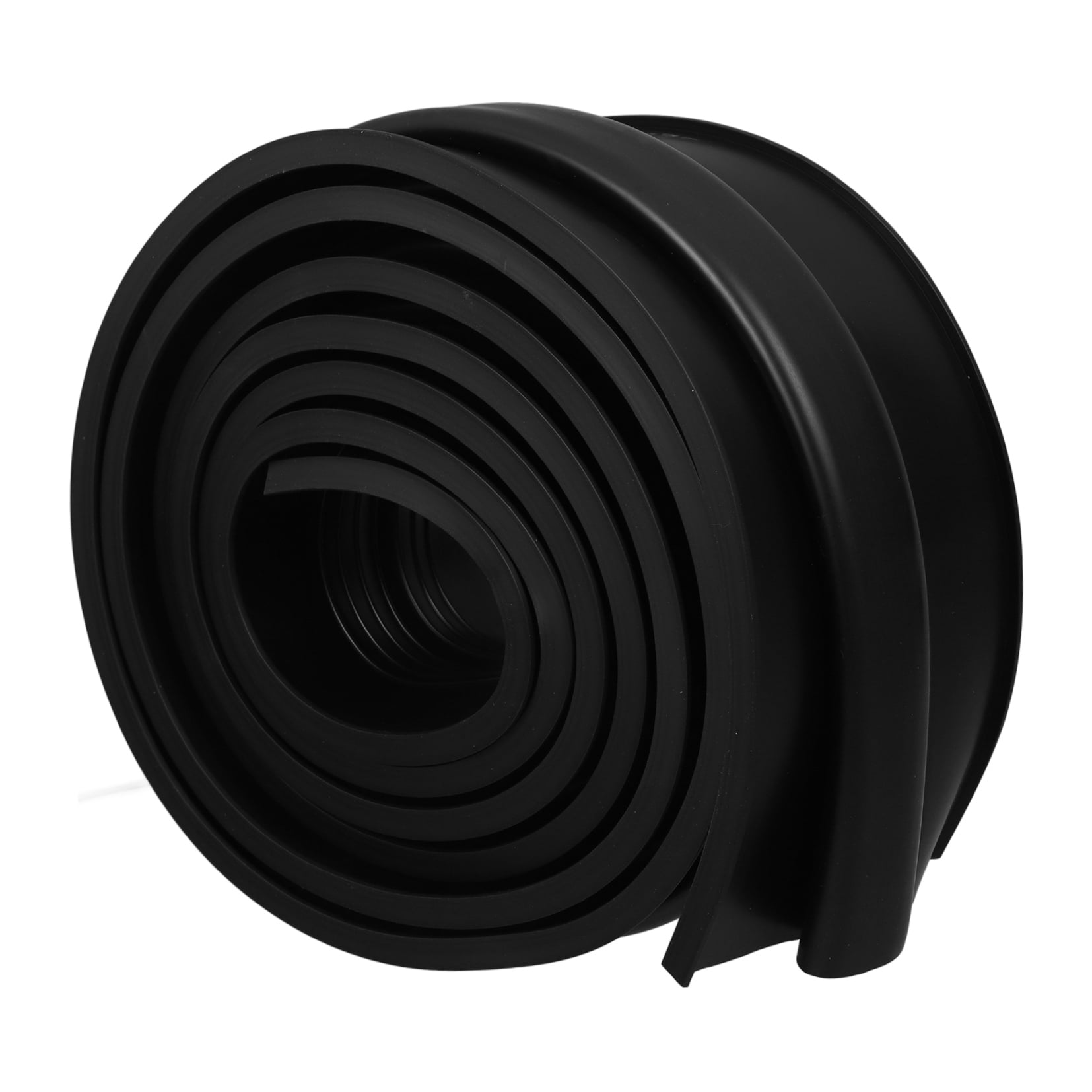 Raindrops Black Rubber Garage Door Bottom Seal Weatherproof Strip, 1 Set for Door and Energy Efficiency