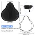 Large Gel Bike Seat Cover, Wide Soft Bike Seat Cushion for Peloton Bike