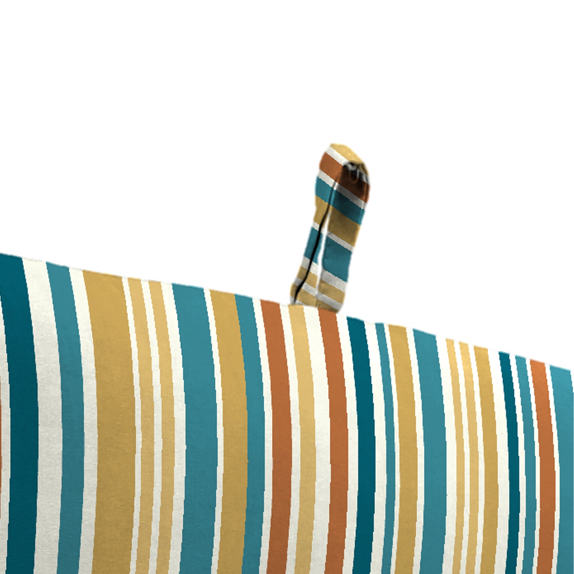 Jordan Manufacturing 43" x 21" Boule Bog Multicolor Stripe Rectangular Outdoor Chair Cushion with Ties and Hanger Loop