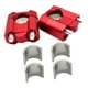 thumbnail image 3 of Elevadores de manillar genéricos para motocicleta, abrazaderas de repuesto ergonómicas. Rojo, 3 of 9