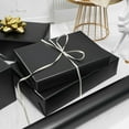 thumbnail image 2 of Firefly Hope 17 Inches X 9.84 Feet Black Matte Metallic Wrapping Paper, Solid Color for Birthdays, Weddings & DIY Bouquets, 2 of 5