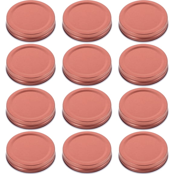 BRIGHTFUFU 12pcs Round Lids for Jars Leak-proof Metal Lids Airtight Jars Lids Replacement Jar Supply