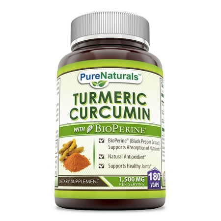 Pure Naturals Turmeric Curcumin With Bioperine 1500 Mg 180