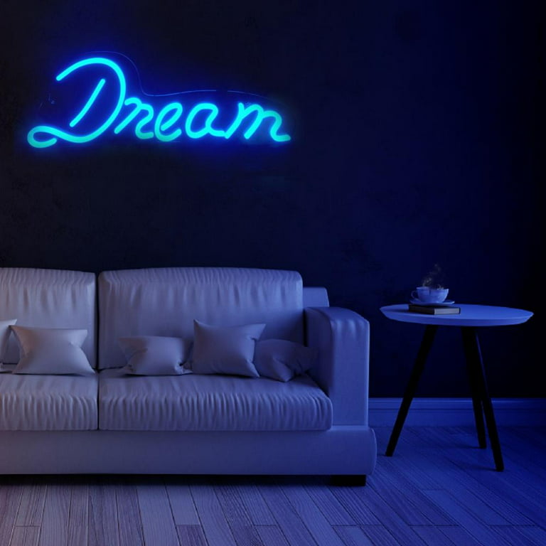 Dream Led Neon Light Acrylic Neon Sign Night Light Wall Decor For Bedroom,  Birthday,Wedding Party, 16.5