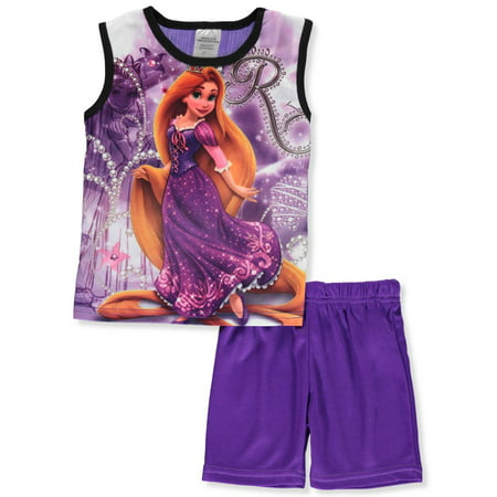 Disney Rapunzel Girls' 2-Piece Shorts Set Outfit