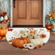 thumbnail image 4 of Decoraciones de Halloween, Adornos de Halloween, Tapete semicircular de calabaza y hoja de arce para la entrada del porche, resistente a la suciedad, tapete decorativo navideño, tapetes de poliéster, 4 of 6