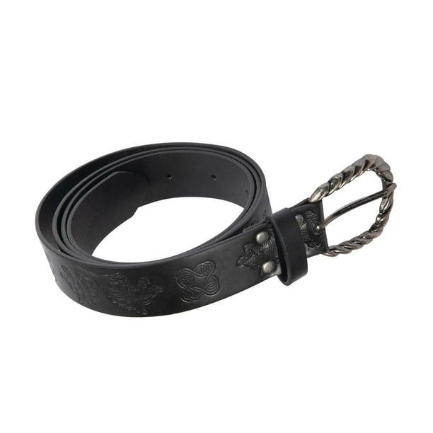 Cinturón medieval Hugo en relieve accesorios Hebilla de aleación Decoración animal negro